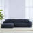 Ramiro Bonless L Shaped Bonless Polyester Memory Foam Sectional Sofa With Chaise-1717860431-1717860430