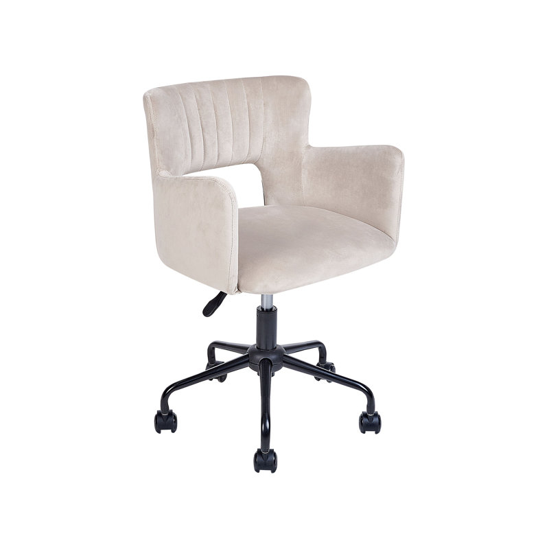 Komor Velvet Office Chair, Taupe