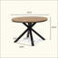 Table de salle à manger d'extérieur, plateau en bois d'acacia et pieds en métal