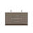Feike 60'' Double Bathroom Vanity with Solid Surface Top-157448121