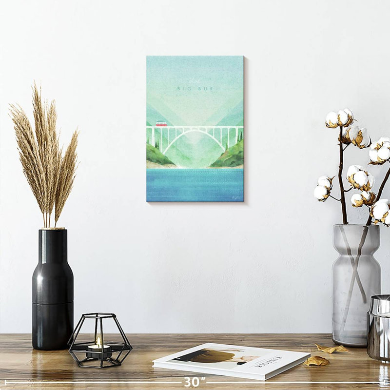 Affiche de voyage rétro Aime Big Sur, H 12 po x l 8 po