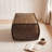 Elliona Square Top-Grain Leather Pouf Ottoman-1223669392