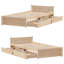 Solid Wood Drawers Bed Frame-681312167