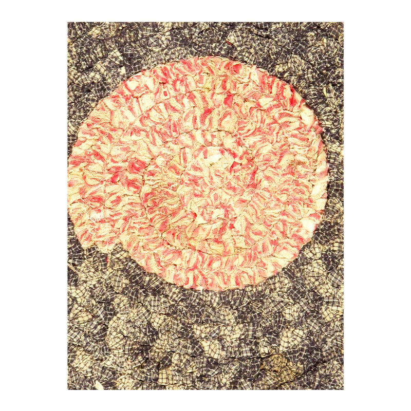 Tapis rond antique crocheté américain 1 pi 8 po x 1 pi 8 po