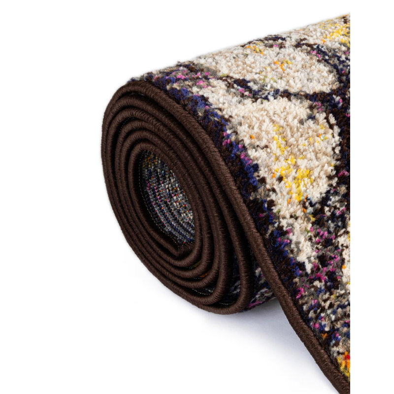 Dimonetta Washable Abstract Indoor Rug, Rectangle 9' x 12'2"