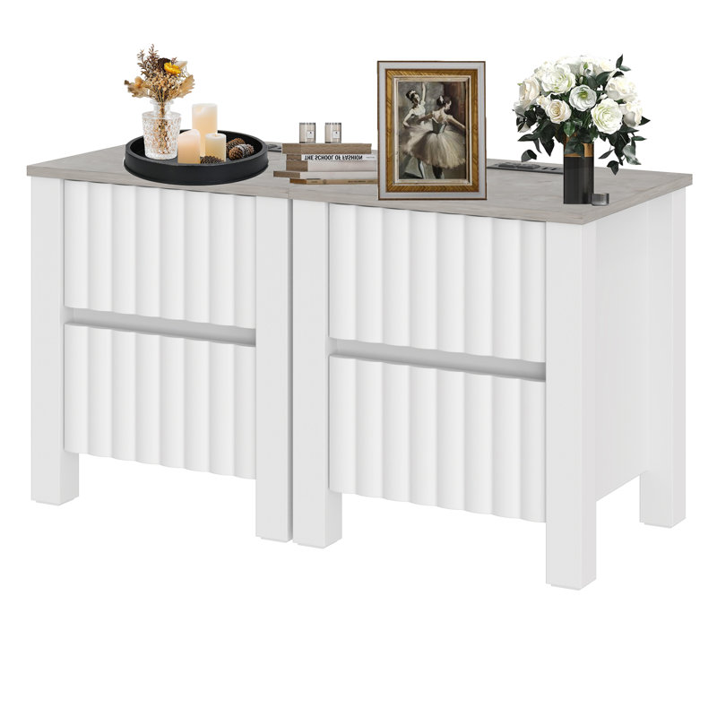 Imronbek 17.6'' W Wood Nightstand