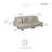 Brinsley 90" Modern Modular Chaise Lounge with Corduroy Fabric, Adjustable Armrests & 4 Pillows-757257643
