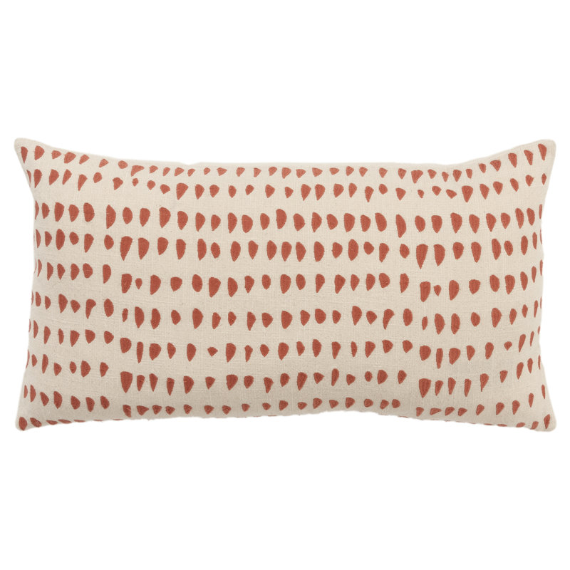 Coussin Fabray, Corail / Naturel