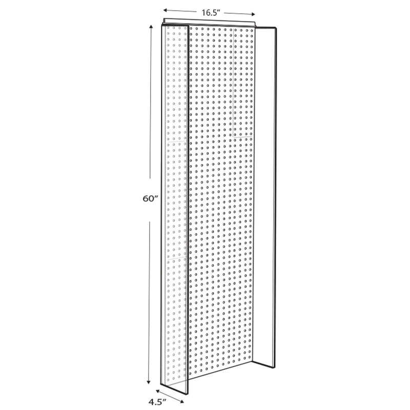 Panneau perforé 16 po x l 60 po