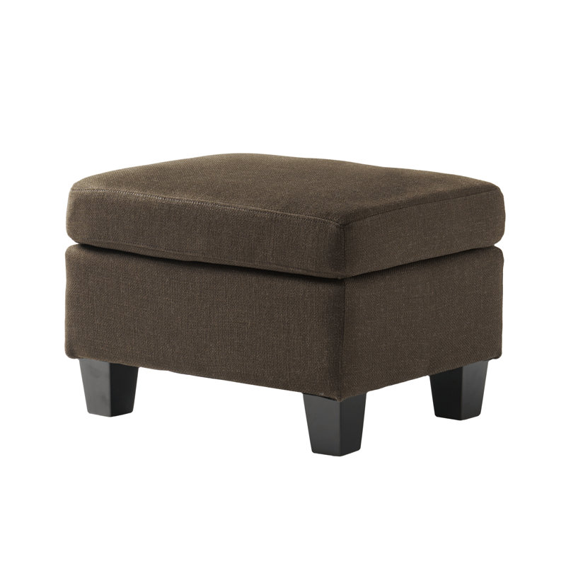 Repose-pieds portatif en chocolat - Conception polyvalente pour les salons. Siège supplémentaire de P 24,44 po x l 17,52 po x H 16,29 po. Style élégant. 24,44 po. 17,52 16,29 po
