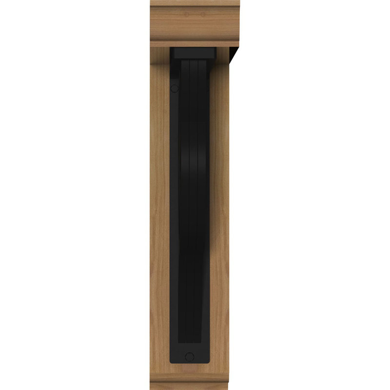 Support à fer triple Austin, H 23 po x P 20 po, Cèdre rouge de l'Ouest l 3 1/2 po x T 4 po (lisse
