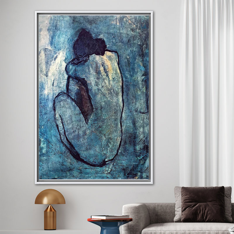 Print on Canvas, White, 70 cm H x 50 cm W, Framed Print without Mat