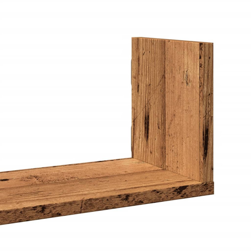 Riziero Floating Shelf, Old Wood, 18cm H x 58cm W x 18cm