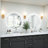 Round LED Vanity Mirror with Front & Back Light, Anti-Fog,Dimmable, 3 Color Temperatures-405391073