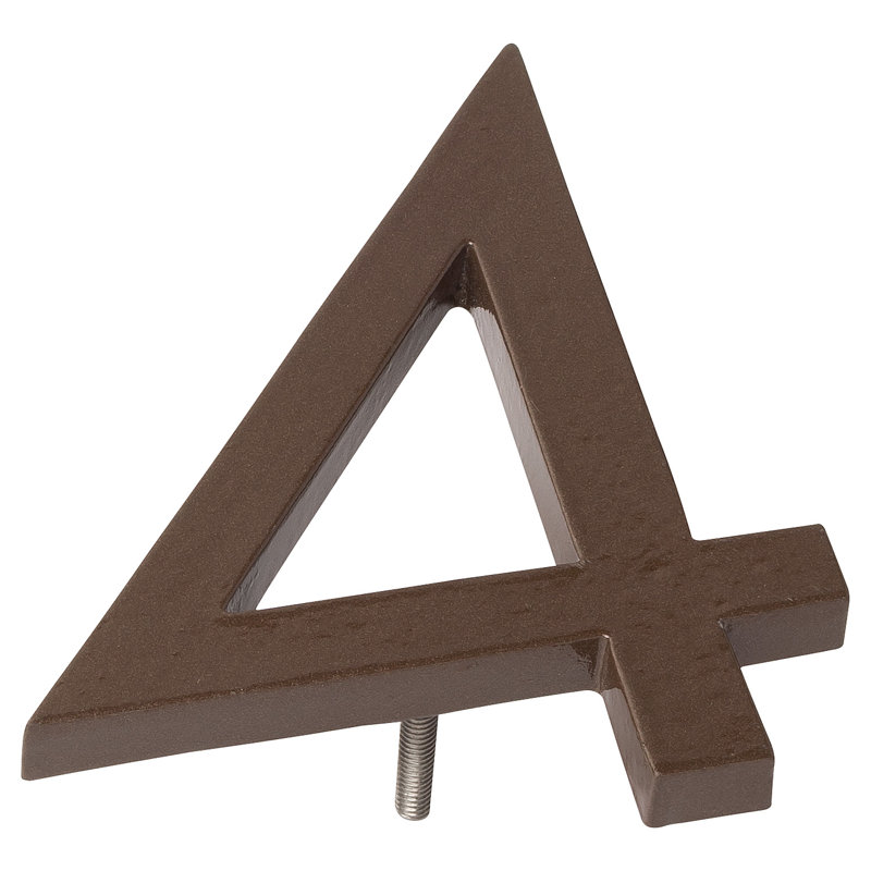 6 in. Floating Mount House Number, Sand, 4