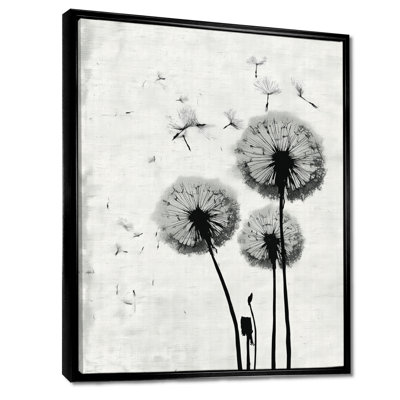 Reproduction d'art sur toile, pissenlit rétro