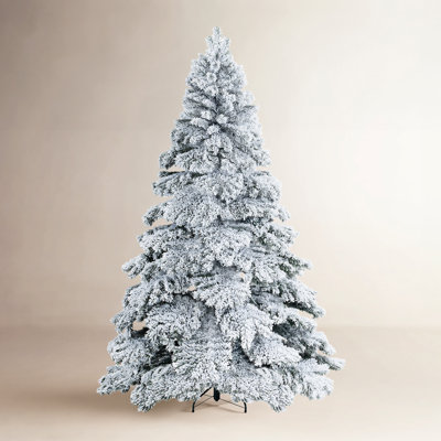 Frosted Pre-Lit Pine Christmas Tree