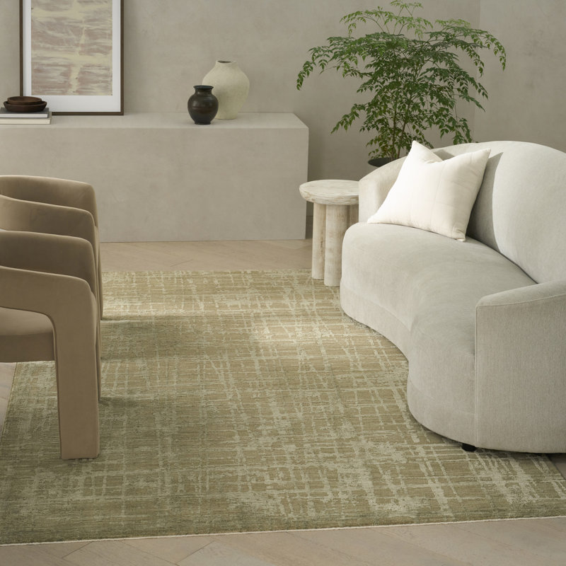 CK090 LATITUDE RUG Abstract Machine Made Area Rug, Rectangle 160 x 229 cm, Green