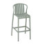 Ensemble de 2 tabourets d'extérieur toutes saisons de 29,5 pouces de hauteur avec dossier à lattes perforé et siège ergonomique profilé pour une utilisation sur un îlot de patio.-1660599750