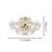 Rosa 6-light 17.7" Brushed Silver-ish Champagne Flower Crystal Flush Mount