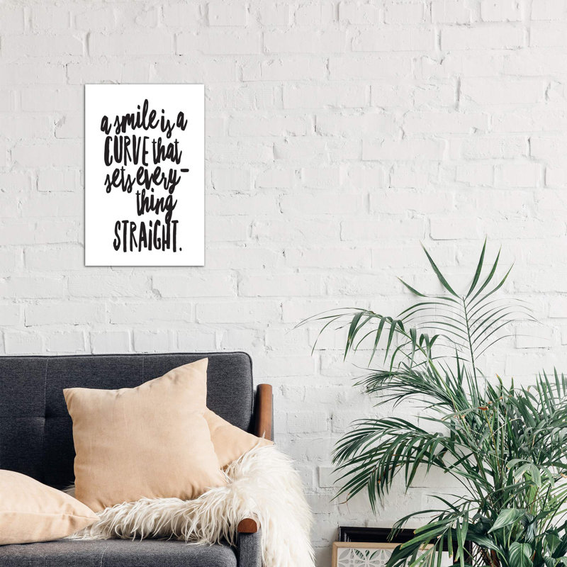 A Smile Is A Curve - Wrapped Canvas Print, 66.04 cm H x 45.72 cm W x 1.91 cm D