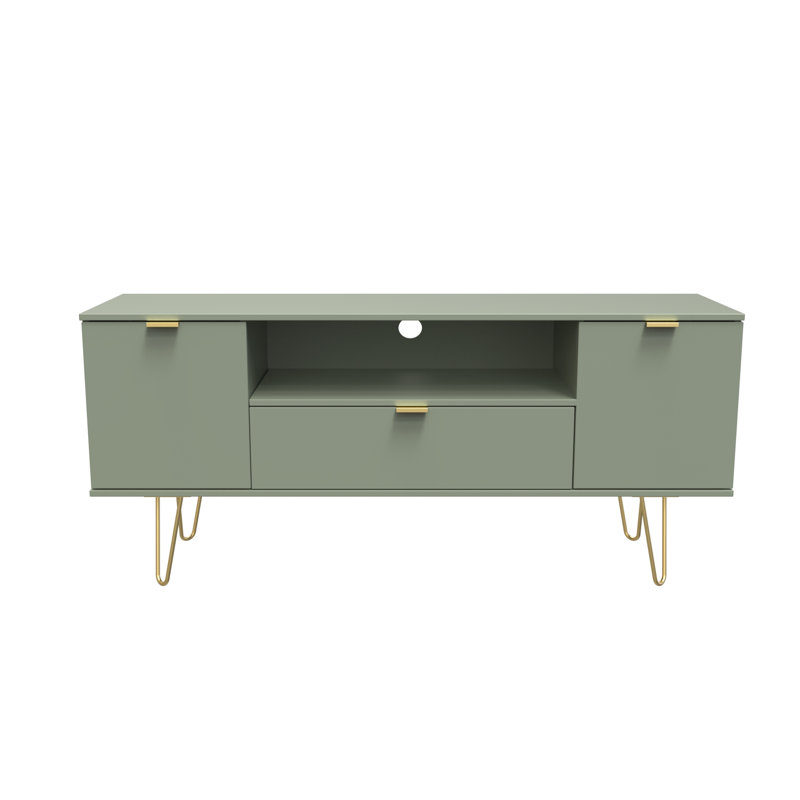 Bisceglia Unfinished TV Stand for TVs up to 65", Green