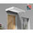Palram - Canopia Sophia 5' W x 3' 1" D Acrylic Galvanized Steel Stationary Door and Window Awning White/Mist-101462202