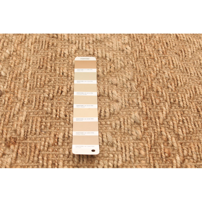 Tapis brun clair en jute tissé à la main Bove