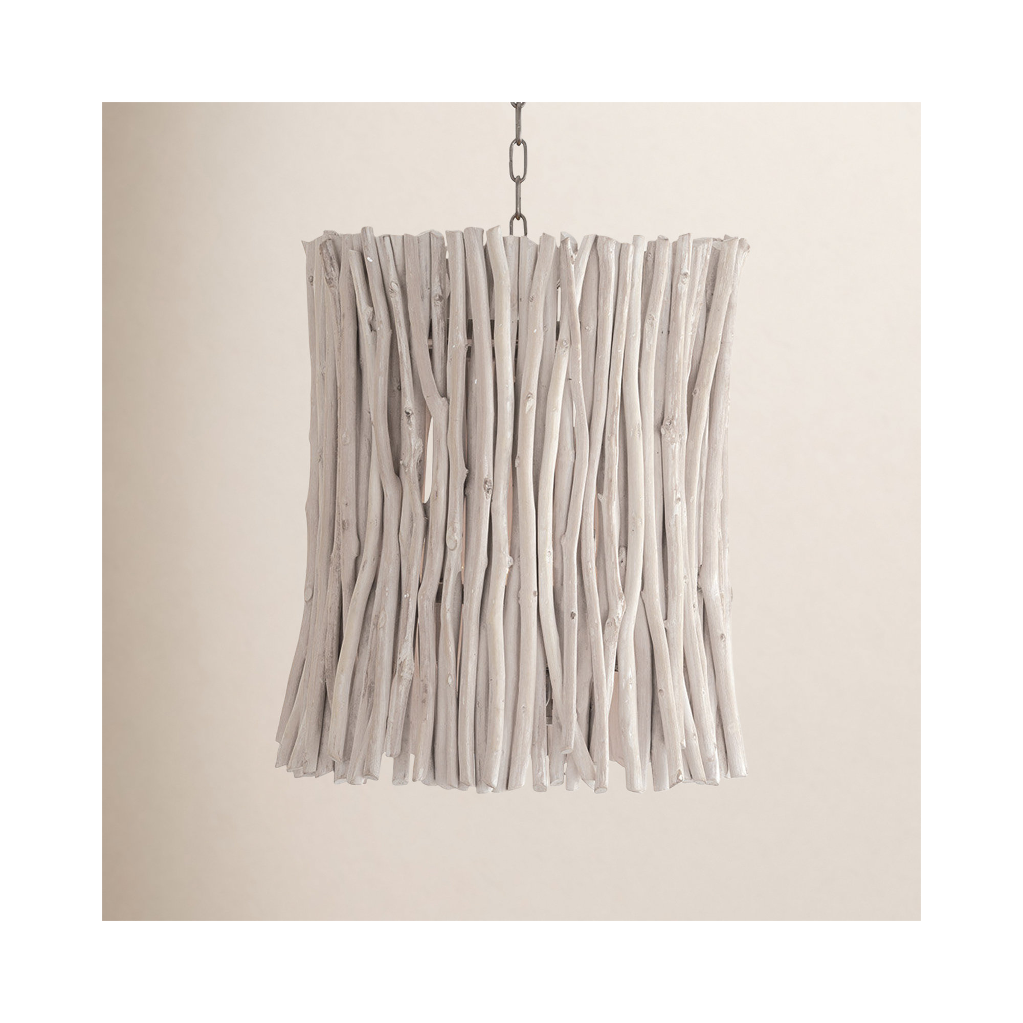 Altura 4 Light Solid Wood Dimmable Pendant