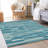Premium Machine Washable Prisco Teal Rug-1671616981
