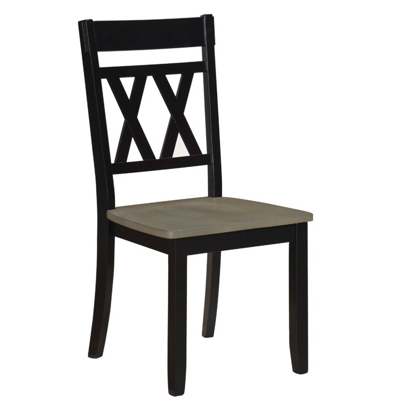 Ensemble de 2 chaises d'appoint de salle à manger Oma, Noir antique