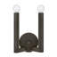 Bronsyn 2 Light Steel Dimmable Candle Wall Light-789217253