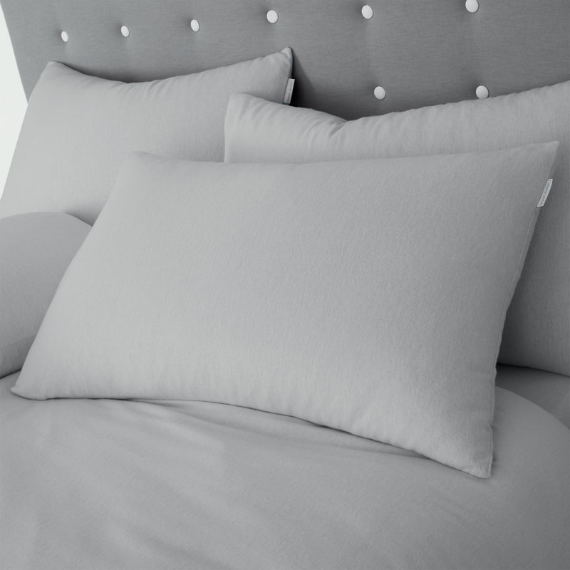 Brushed Cotton Standard Pillowcase Pair, Grey