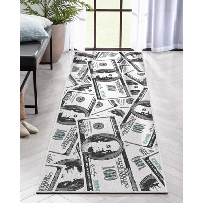 Tapis vert fantaisie empilé argent