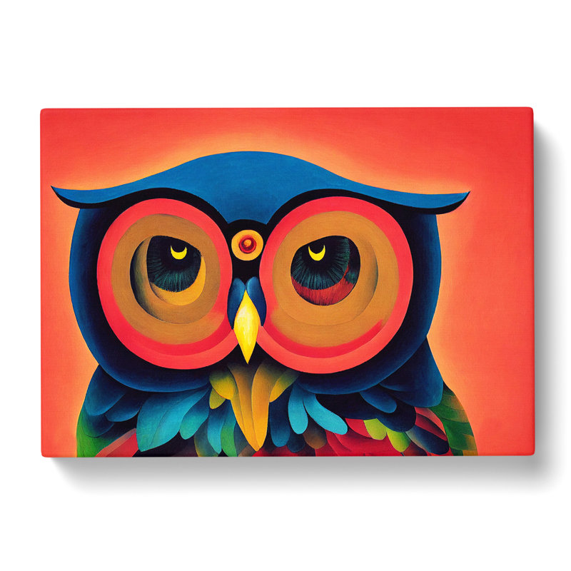 Owl Art Retro Vol.3 Abstract - Wrapped Canvas, 50cm H x 76cm W x 3cm D