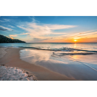 «Tropical Beach at Sunset» par Deltaoff - photographie sur toile tendue