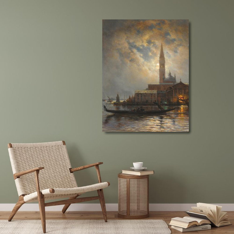 "Venise au clair de lune" par Alexei Petrovich Bogoliubov - Art sur toile tendue avec châssis, H 40 po x l 28 po