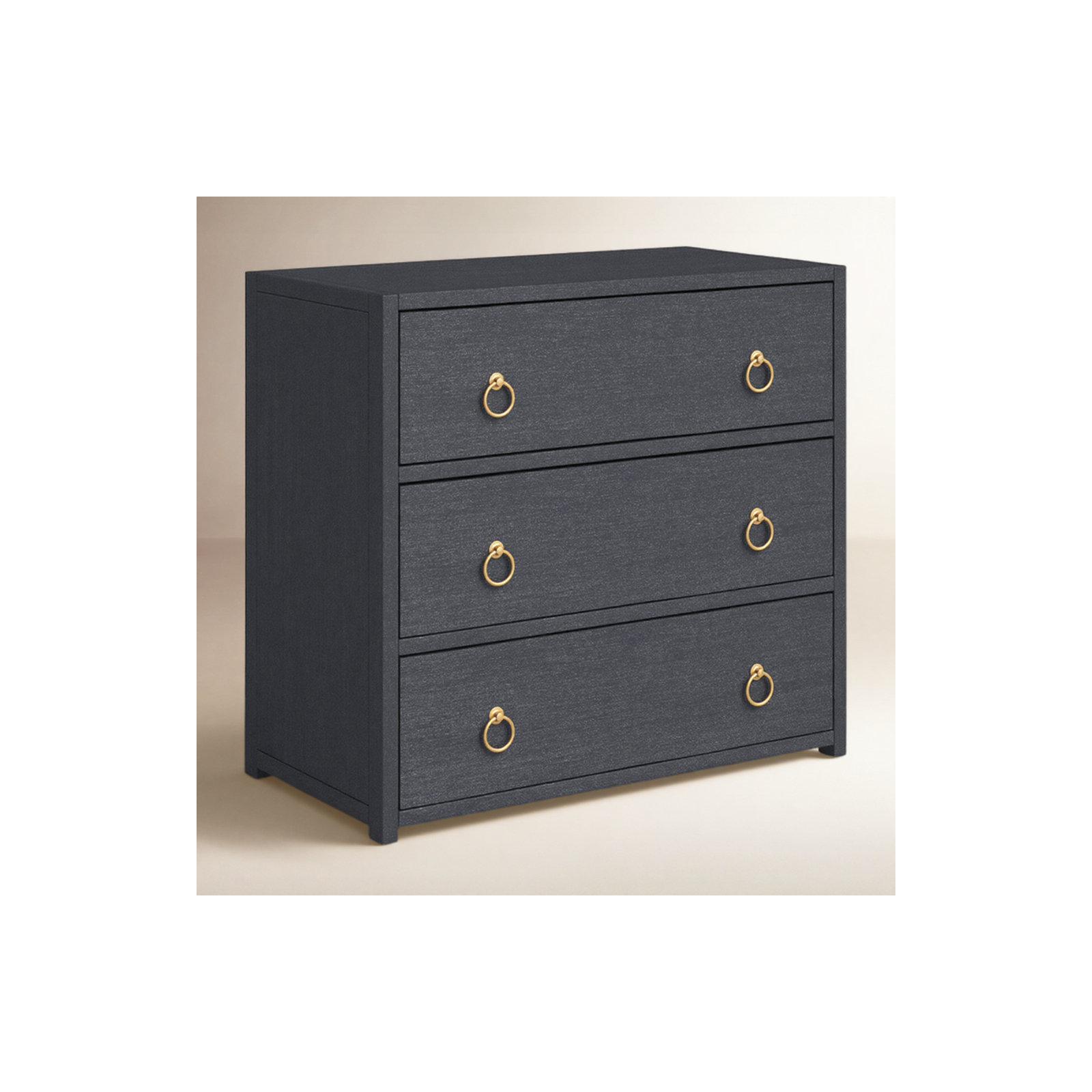 Elin 34" W 3-Drawer Dresser, Navy Blue