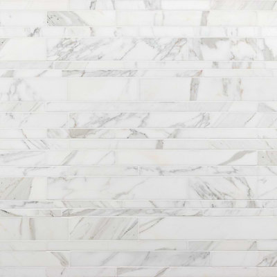 Calacatta 12x18 Polished Tumbled Marble Mosaic Tile