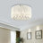 Hanna 4 - Light Drum Flush Mount with White Thread and Crystals