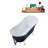55" Streamline Clawfoot Soaking Acrylic Bathtub With Drain, Clawfeet, and Bamboo Tray-76109889-66366772