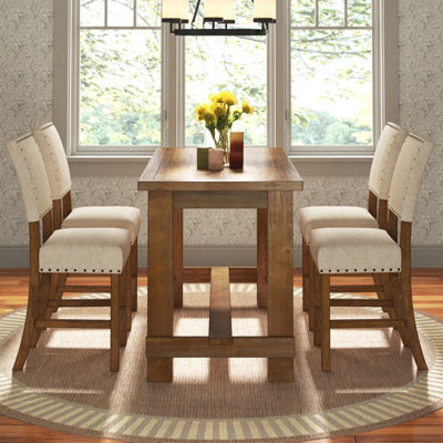 Rockport 5 - Piece Counter Height Solid Wood Dining Set