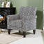 Charmant fauteuil d'appoint compact avec accoudoirs roulés et garniture cloutée - parfait pour les petits espaces-1361026295
