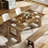 62.6 Inches Farmhouse Wooden Dining Table