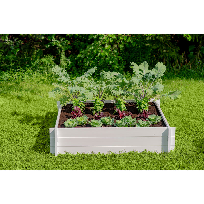 Classic White Vinyl Raised Garden