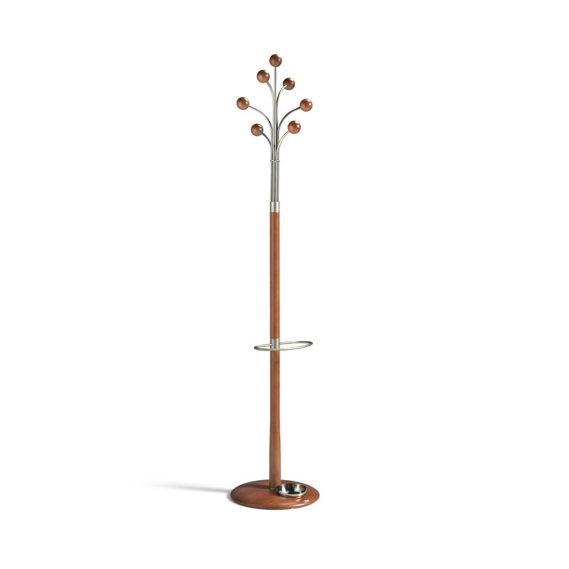 Belew Freestanding 8 - Hook Coat Rack, Cherry