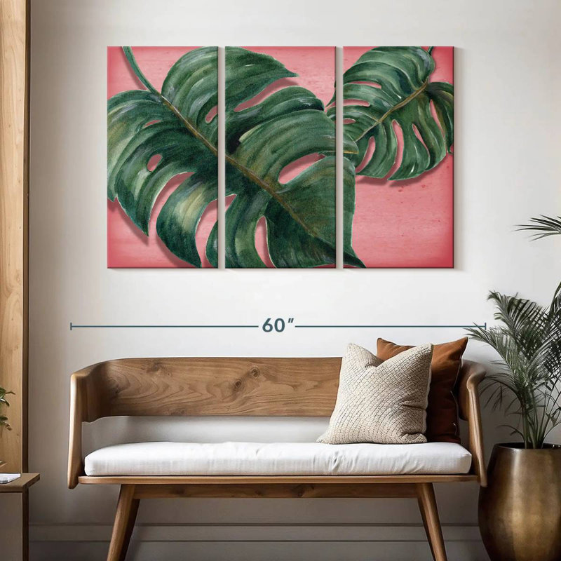 Feuilles Harnek Bright Monstera, H 32 po x l 50 po