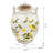 White Ceramic Vase with Yellow Lemon Motif
