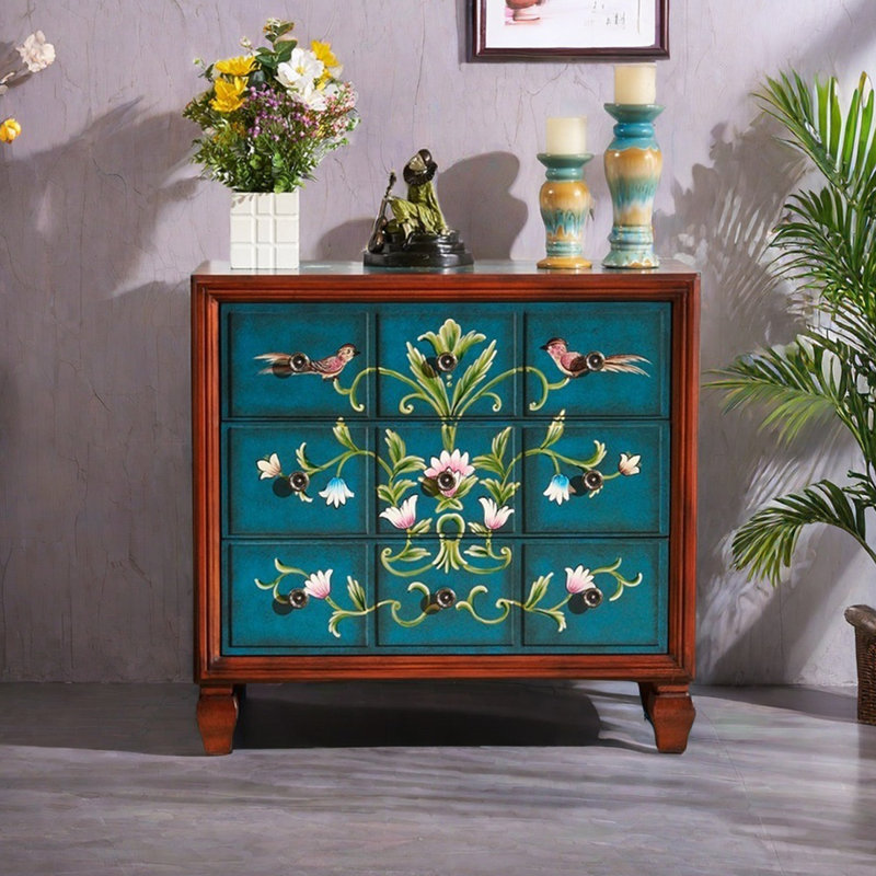 Commode décorative peinte de style européen