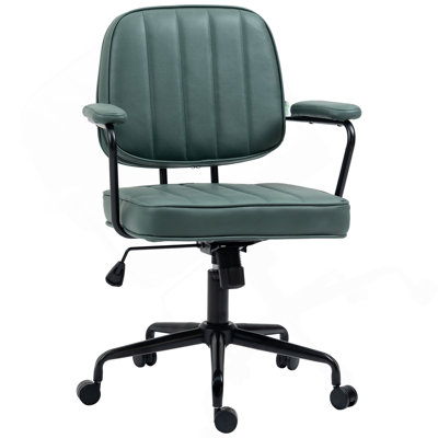 Chaise de bureau à hauteur réglable et inclinable Vinsetto, vert